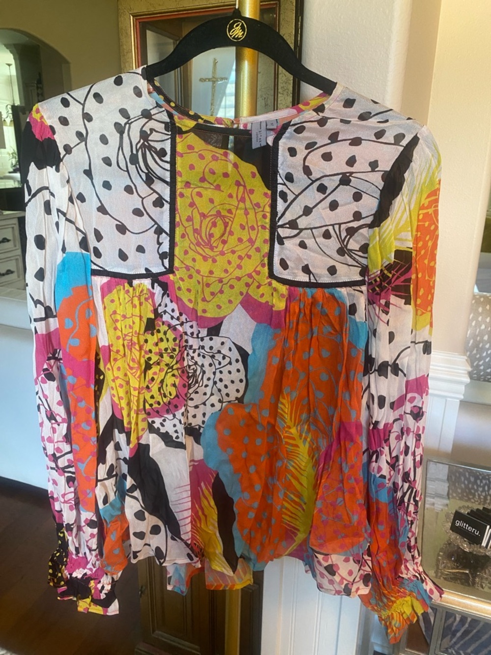Women’s Multi-Color Long Sleeve Floral Print Blouse blank London